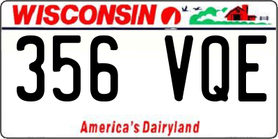 WI license plate 356VQE