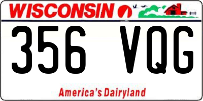 WI license plate 356VQG