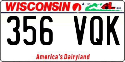 WI license plate 356VQK
