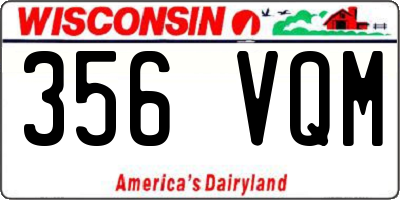 WI license plate 356VQM