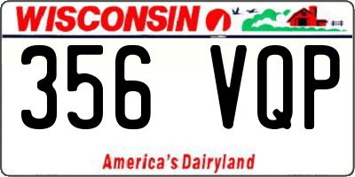 WI license plate 356VQP