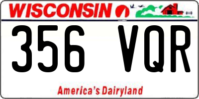 WI license plate 356VQR