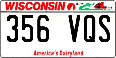 WI license plate 356VQS