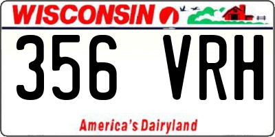 WI license plate 356VRH