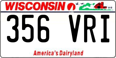 WI license plate 356VRI