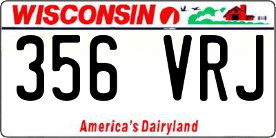 WI license plate 356VRJ