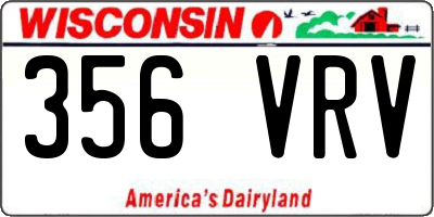 WI license plate 356VRV