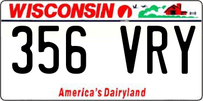 WI license plate 356VRY