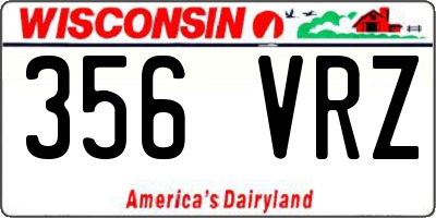 WI license plate 356VRZ