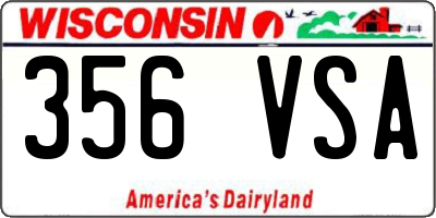 WI license plate 356VSA