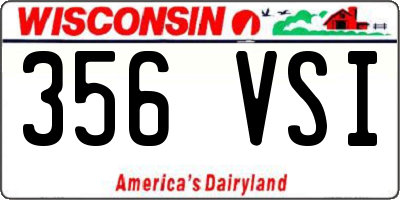 WI license plate 356VSI