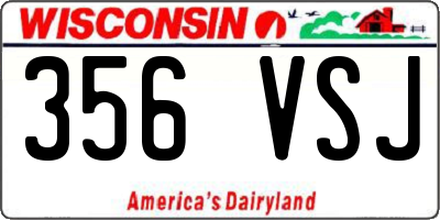 WI license plate 356VSJ