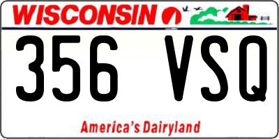 WI license plate 356VSQ