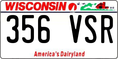 WI license plate 356VSR