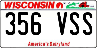 WI license plate 356VSS