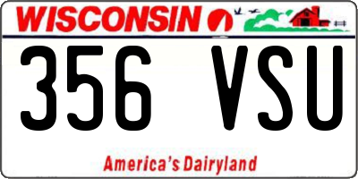 WI license plate 356VSU