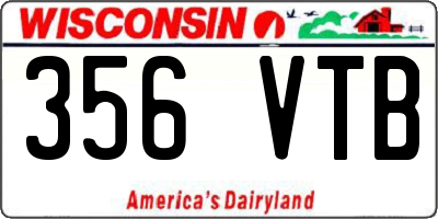 WI license plate 356VTB