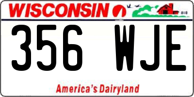 WI license plate 356WJE