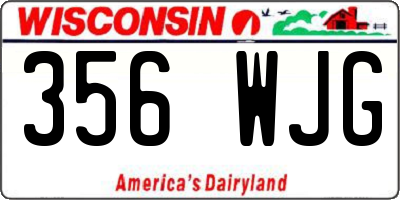 WI license plate 356WJG