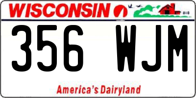 WI license plate 356WJM