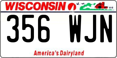 WI license plate 356WJN