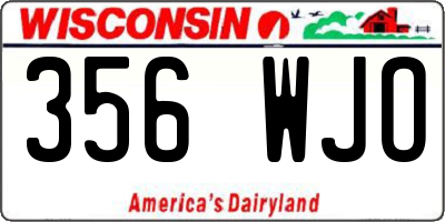 WI license plate 356WJO