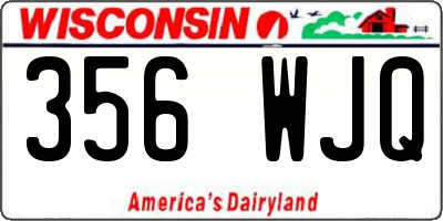 WI license plate 356WJQ