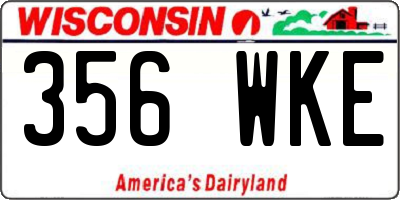 WI license plate 356WKE