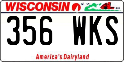 WI license plate 356WKS
