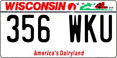 WI license plate 356WKU