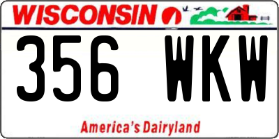 WI license plate 356WKW