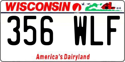WI license plate 356WLF
