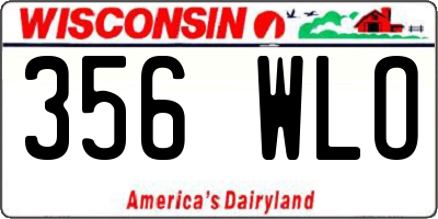 WI license plate 356WLO