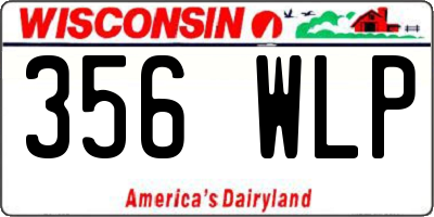 WI license plate 356WLP
