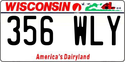 WI license plate 356WLY
