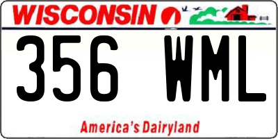 WI license plate 356WML