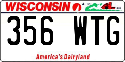 WI license plate 356WTG