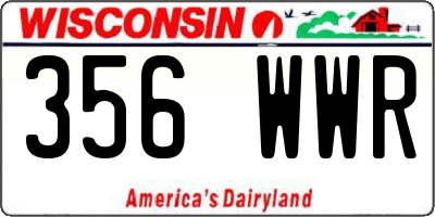 WI license plate 356WWR