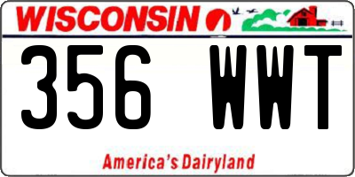 WI license plate 356WWT