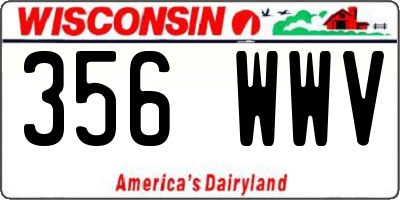 WI license plate 356WWV