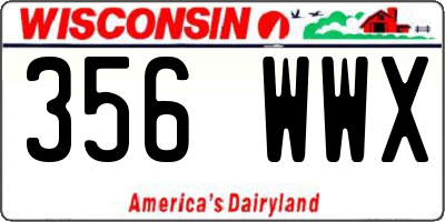 WI license plate 356WWX