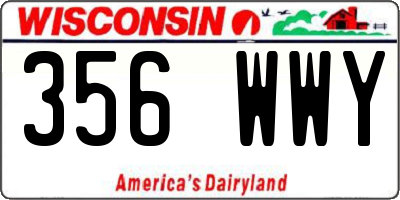 WI license plate 356WWY