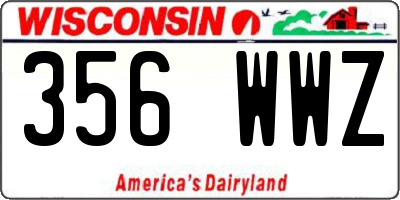WI license plate 356WWZ