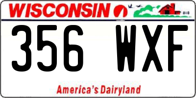 WI license plate 356WXF