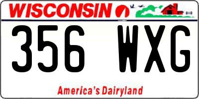 WI license plate 356WXG