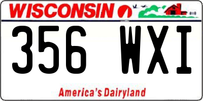 WI license plate 356WXI