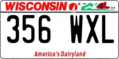 WI license plate 356WXL