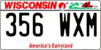 WI license plate 356WXM