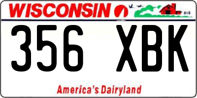 WI license plate 356XBK