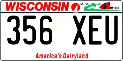 WI license plate 356XEU